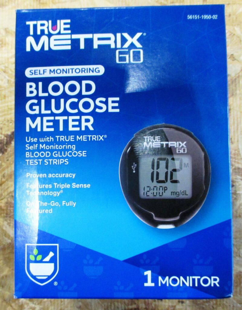 TRUE METRIX GO Self Monitoring Blood Glucose Meter Silver Dollar