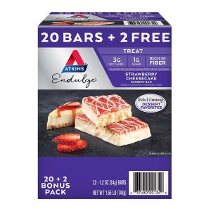 2 Pack Atkins Endulge Strawberry Cheesecake, 1.2 Ounce (44 Count) Exp Jan 19 23
